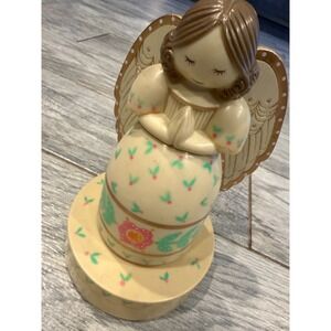Angel Music Box Christmas holiday decor Spinning Musical Silent‎ Night ViDeO 80s
